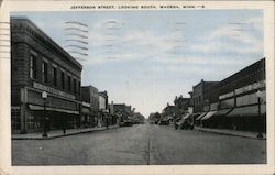 Jefferson Street, Looking South Wadena, MN Postcard Postcard Postcard