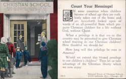 Christian School - Count Your Blessings! Postcard