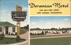 Doranian Motel Port Angeles, WA Postcard Postcard Postcard