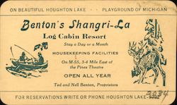 Benton's Shangri-La Log Cabin Resort Business Card