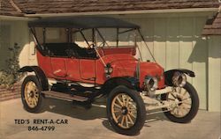 Ted's Rent-A-Car Postcard