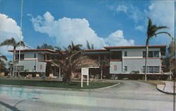 Sunset Apartment-Motel - Directly on the Gulf of Mexico Postcard