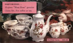 13-piece "Moss Rose" genuine China Set. For coffee or tea Advertising Postcard Postcard Postcard