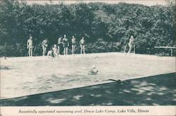 Beautifully appointed swimming pool, Druce Lake Camp Postcard