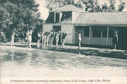 Professional Outdoor Swimming Instruction at Druce Lake Camp Postcard