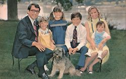 Congressman Robert Bauman and his family at their home in Easton Postcard