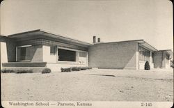 Washington School Parsons, KS Postcard Postcard Postcard