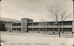 New Addition State Hospital Parsons, KS Postcard Postcard Postcard