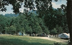 Camping Area Below the Dam - Rough River State Park Postcard