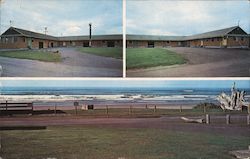 Three Views of the Moclips Motel at the Ocean Beach Postcard