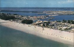 Clearwater's Fabulous Beach with Marina and Yacht Basin on the Gulf of Mexico Postcard