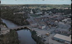 Aerial View of Ellsworth Maine - Gateway to the East Postcard