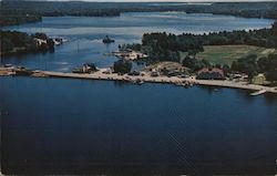 Aerial View of The Causeway Naples, ME Postcard Postcard Postcard