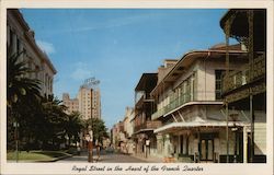 Royal Street, Showing the Hall of Justice in the French Quarter, New Orleans Postcard