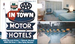 The In Town Motor Hotels Postcard