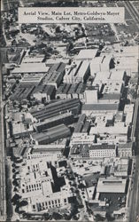 Aerial View, Main Lot, Metro-Goldwyn-Mayer Studios Culver City, CA Postcard Postcard Postcard