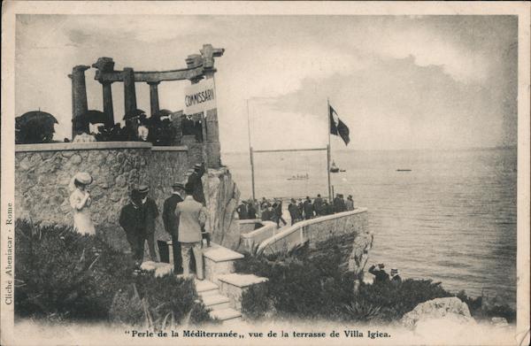Perle de la Méditerranée - Vue de la Terrasse de Villa Igiea Palermo Italy