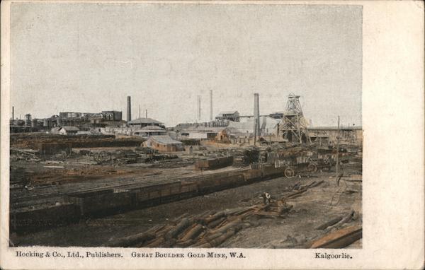 Hocking & Co., Ltd, Publishers.Great Boulder Gold mine, Kalgoorlie, W.A. Australia