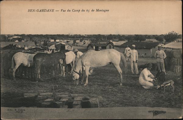 Ben-Gardane - Vue du Camp du 65 de Montagne France