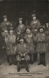 Group of Yeoman Warders - Undress Uniform, Tower of London Postcard