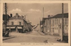 Les Quatres Routes et Rue de la Poste Postcard