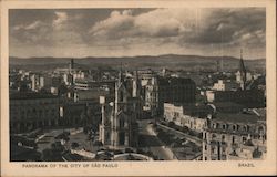 Panorama of The City of Sâo Paulo Postcard