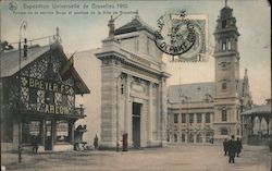 Exposition Universelle de Bruxelles 1910, Anné de la section belge et pavillon de la ville de Bruxelles Postcard