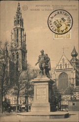 The Rubens statue at the cathedral Postcard