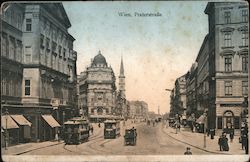 Wien, Praterstrabe Postcard
