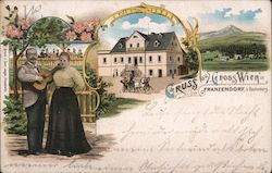Gruus aus poss Wien in Frazendorf Postcard