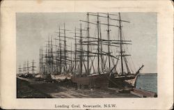 Loading Coal, Newcastle, New South Wales Postcard