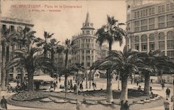 198 Barcelona Plaza de la Universidad Postcard