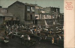 Boats trading in the Bay of Panama Postcard