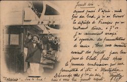 Man on Ship Postcard