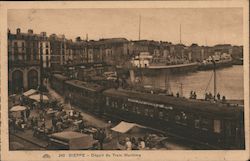 Dieppe - Dèpart du Train Maritime Postcard