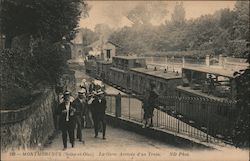 Montmorency - La Gare Arrivée d'un Train Postcard