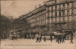 Boulevard de Strasbourg, Place Notre-Dame Toulon, France Postcard Postcard Postcard