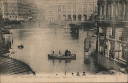 Inondations de Paris France Postcard Postcard Postcard
