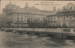 Crue de la Seine, Palais d'Orsay - Legion d'Honneur Postcard