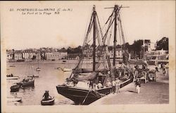 Le Port et la Plage Portrieux-les-Bains, France Postcard Postcard Postcard