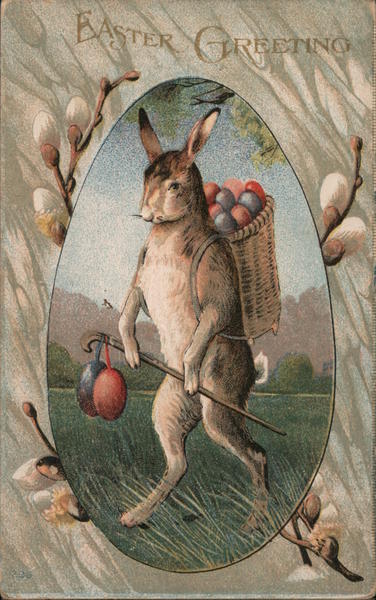 Easter Greeting With Bunnies