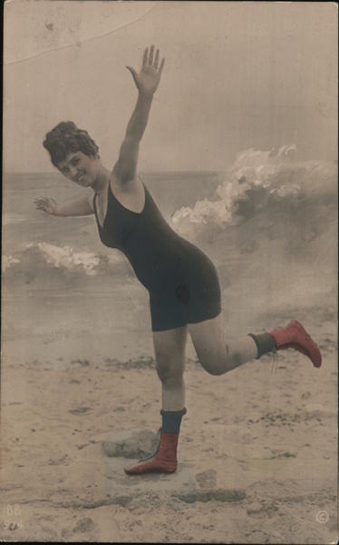 a Woman Posing in the Beach Women