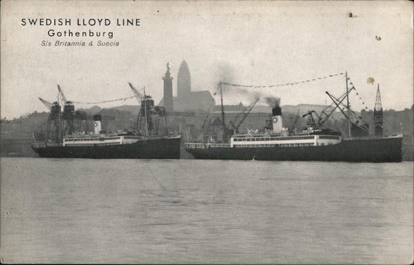 Swedish Lloyd Line - Gothenburg Sis Britannia & Suecia