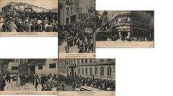 Lot of 5: Start of WWI in Paris Postcard