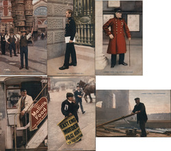 Set of 6: "London Types" Postcard
