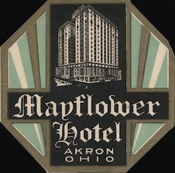 Mayflower Hotel Luggage Label