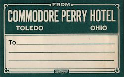 Commodore Perry Hotel Luggage Label