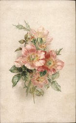 Fleischmann & Co. - Pink Flowers' Trade Card