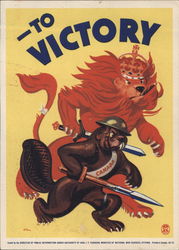 Canadian "To Victory" War Card Ephemera