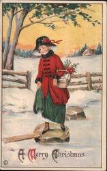 A Merry Christmas Postcard Postcard Postcard